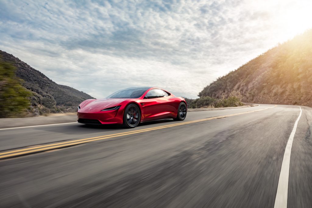 tesla roadster wallpaper