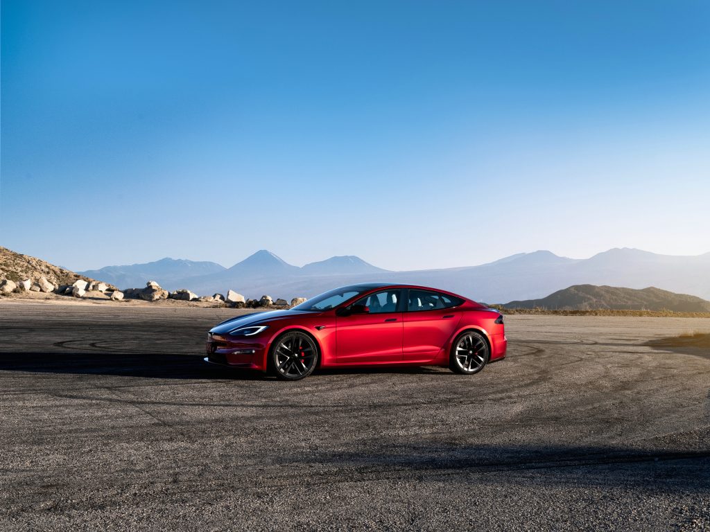 red tesla model s