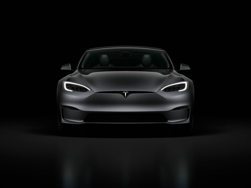 black tesla model s