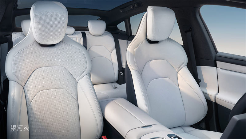 Xiaomi su7 interior silver gray leather seats