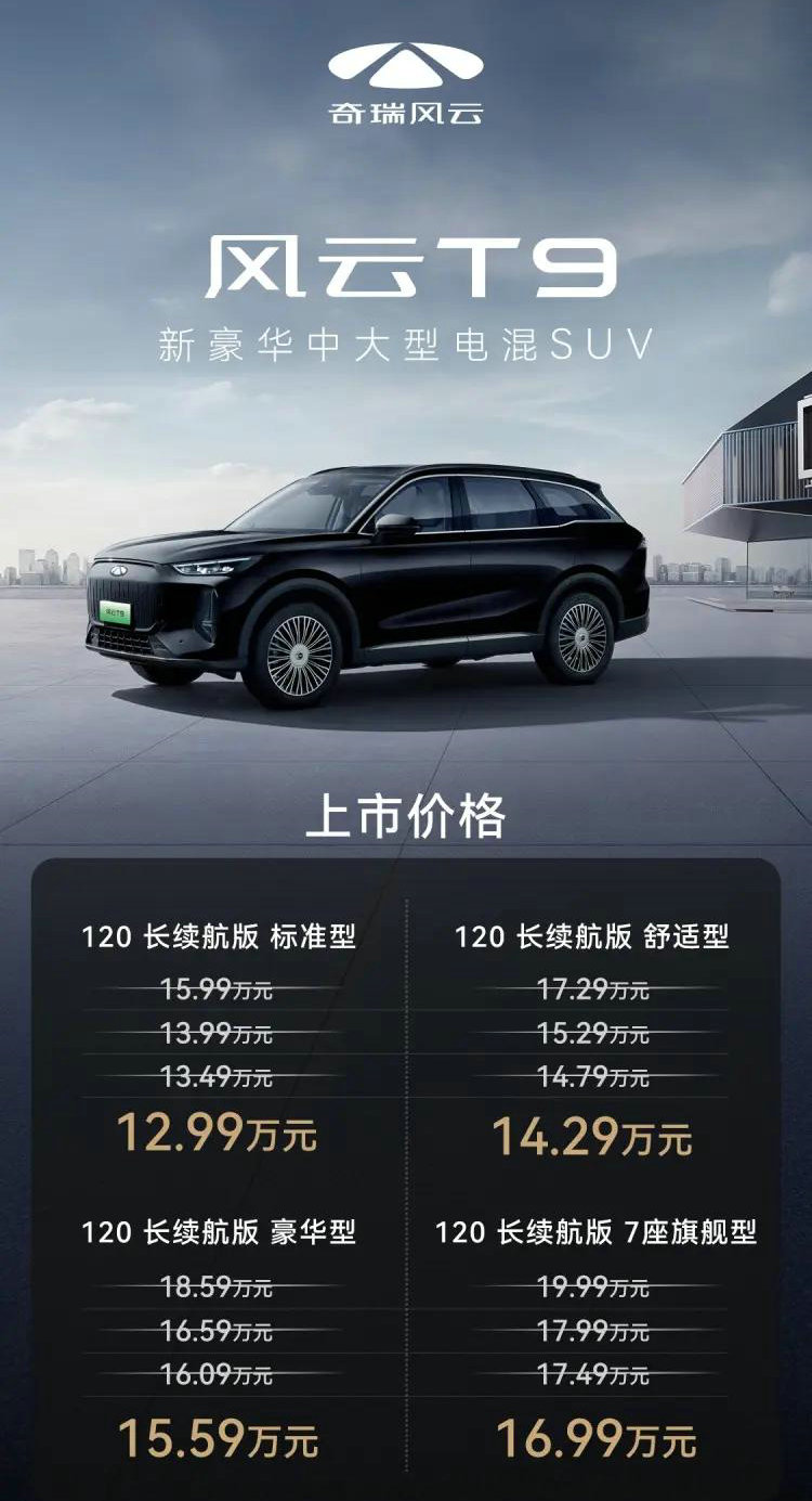 Chery Fengyun T9 price