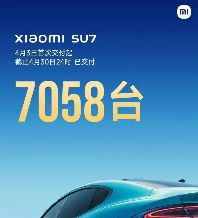 xiaomi ev 202404 sales