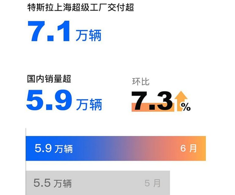 Tesla sales in China in June 2024